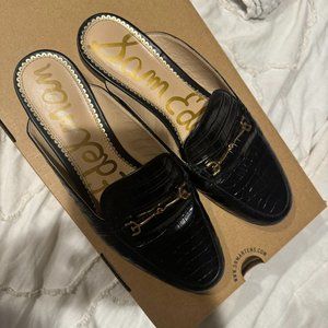 Sam Edelman - LINNIE BIT MULE - black/gold croc - 10